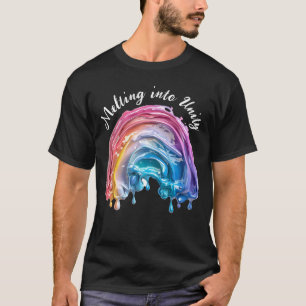T-shirt Fondre dans l'Unité, un amour, beaucoup de couleur