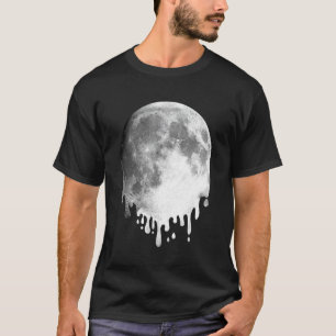 T-shirt Fondre Pleine lune Drippy Space Art