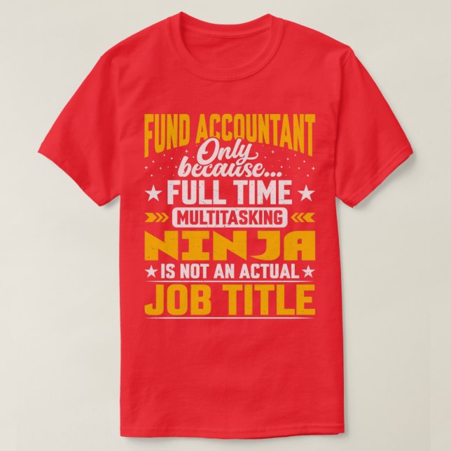 T-shirt Fonds amusant Comptable Titre de l'emploi (Design devant)
