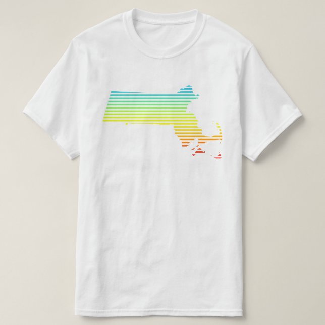 T-shirt fondu de refroidissement de massachusetts (Design devant)