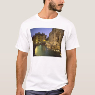 T-shirt Fontaine de Trevi la nuit, Rome, Lazio, Italie