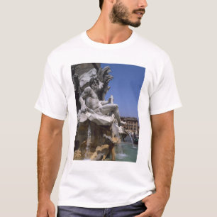 T-shirt Fontaine des Quatre-Fleuves, Place Navone, Rome,