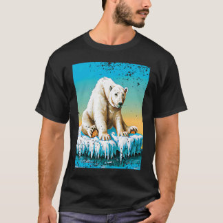 T-shirt Fonte d'ours polaire vintage Arctique