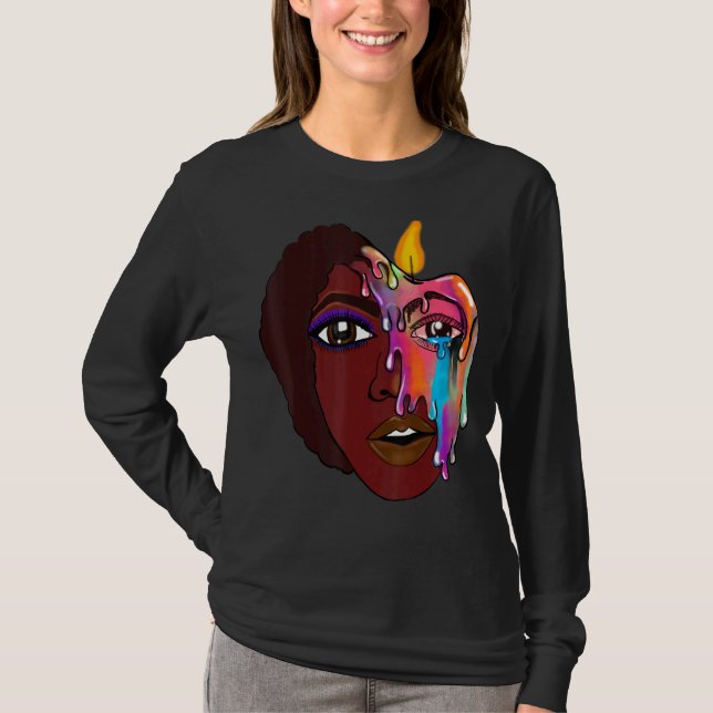 T-shirt Fonte du visage anxieux (Devant)