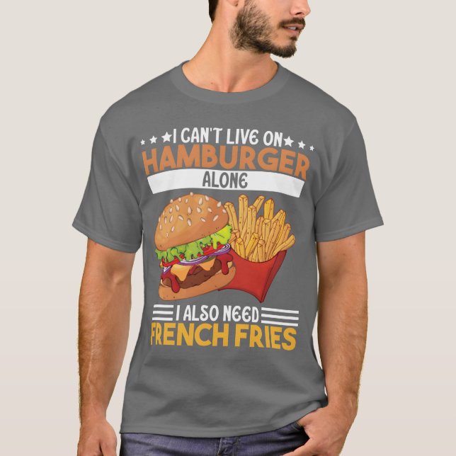 T-shirt Food Lifestyle Meaty Burger Food Lovers Gifts Idea (Devant)