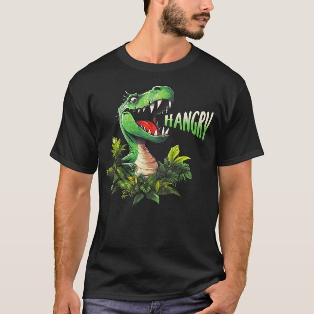 T-shirt Foodie Rawr Hangry Funny T Rex Dinosaur Hungry Foo (Devant)