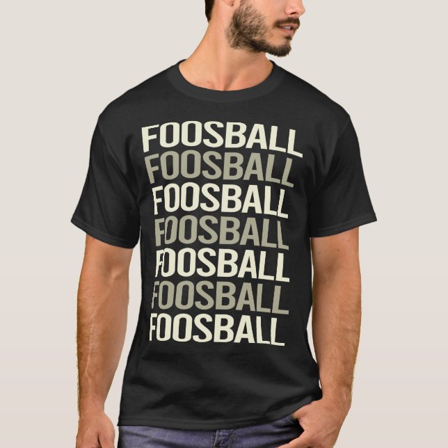 T-shirt Foosball en texte blanc (Devant)