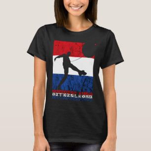 T-shirt Foot Hollandais Pays-Bas Drapeau Néerlandais Drape