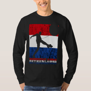 T-shirt Foot Hollandais Pays-Bas Drapeau Néerlandais Drape