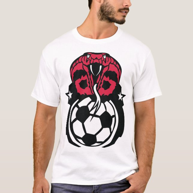 T-shirt foot logo cobra club sport serpent snake (Devant)