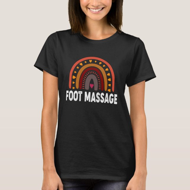 T-shirt Foot Massagers Colorful Rainbow for Therapists (Devant)