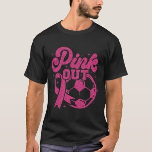 T-shirt Foot Pink dehors coup de pied pour une cure Soccer
