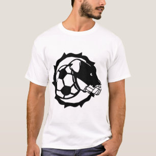 T-shirt foot soccer chien dog Hund perro cane museliere 1