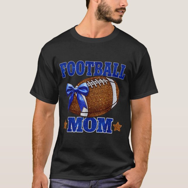 T-shirt Footbal Mom Football Mama Game Day Football Season (Devant)