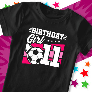 T-Shirt Football 11 ans Football 11e anniversaire fille