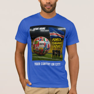 T-shirt Football 2026 Cabo Verde Nom personnalisé pays