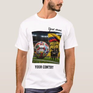 T-shirt Football 2026 Colombie Nom personnalisé pays 