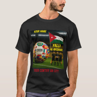 T-shirt Football 2026 Jordanie Nom personnalisé pays T