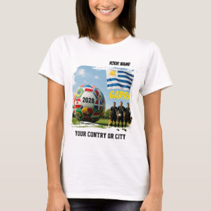 T-shirt Football 2026 Uruguay Nom personnalisé pays