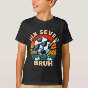 T-shirt Football 67 Six Seven Bruh Dab Mème Cool Rétro Drô