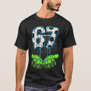 T-shirt Football 67 Six Seven Drôle Gen Alpha Meme Drip 