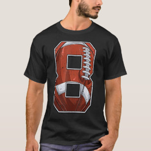 T-shirt Football 8e anniversaire garçon Huit 8 ans