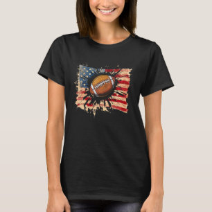 T-shirt Football américain 4 juillet Hommes USA American F