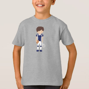 T-shirt Football Américain, Cheveux Brown, Joli Garçon, Ru