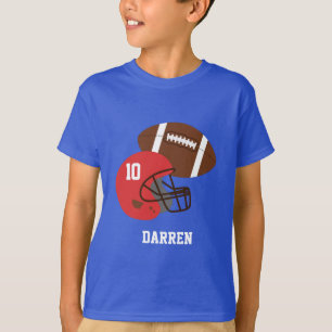 T-shirt Football américain d'enfants et casque rouge