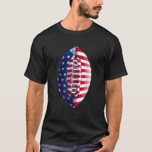 T-shirt Football américain Drapeau mignon 4 juillet Drôle 