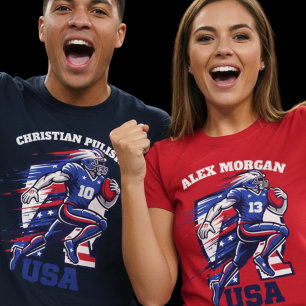 T-shirt Football américain dynamique et patriotique