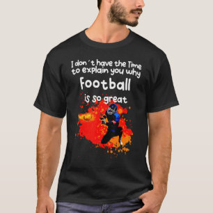 T-shirt Football Américain En Feu