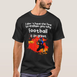 T-shirt Football Américain En Feu
