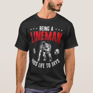 T-shirt Football américain Retro Lineman Football Vintage 
