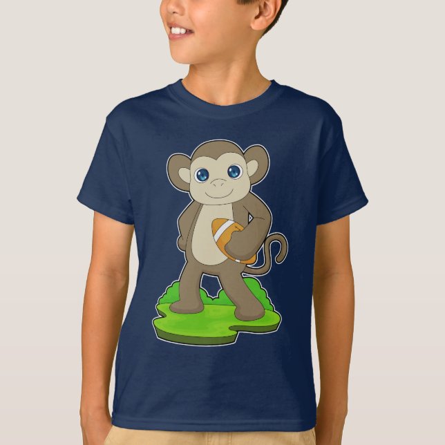T-shirt Football américain singe (Devant)