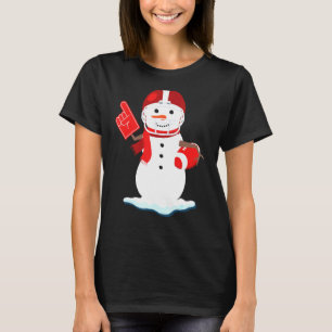 T-shirt Football américain Snowman Cute Rugby