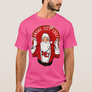T-shirt Football amusant Santa Claus aime Kansas City Chef