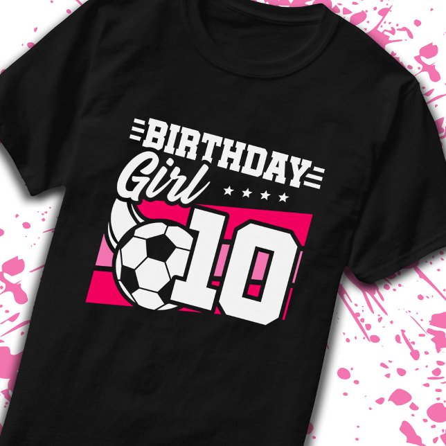 T-shirt Football Anniversaire 10 ans fille 10e anniversair (Créateur téléchargé)