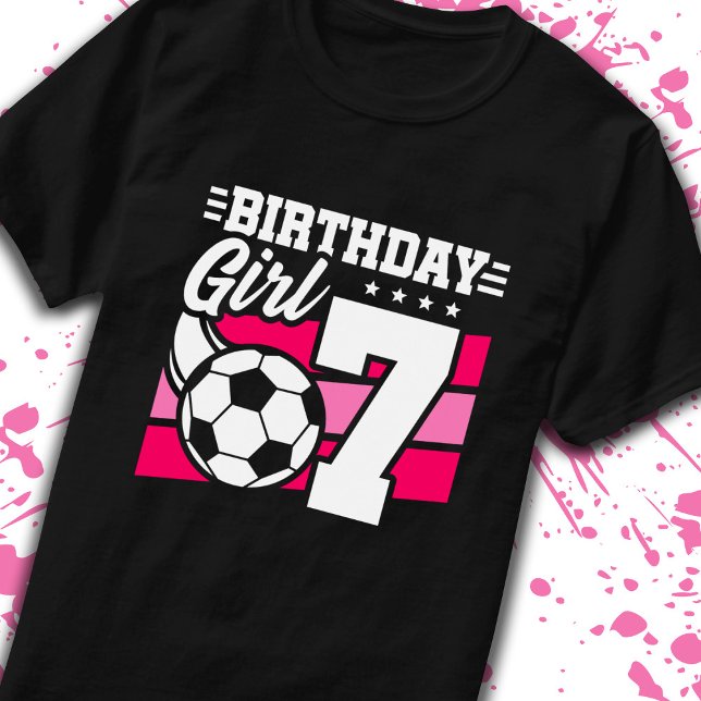T-shirt Football Anniversaire 7 Année Jeune Fille 7 Annive (Créateur téléchargé)