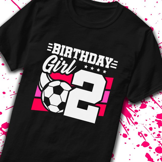 T-shirt Football Anniversaire - Fille de 2 ans - 2ème Anni (Créateur téléchargé)