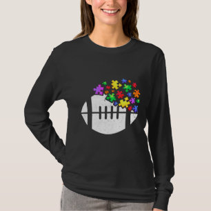 T-shirt Football Autisme Puzzle Hommes Femmes Enfants Auti