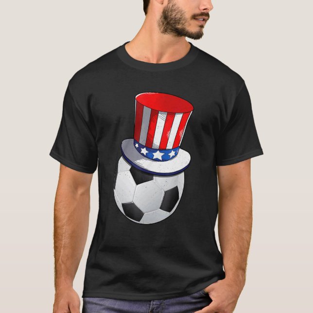 T-shirt Football Avec Drapeau Américain Casquette Patrioti (Devant)