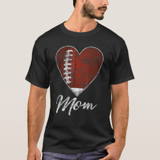 T-shirt Football Ball Heart Maman Idée de fan Mothrer Spor