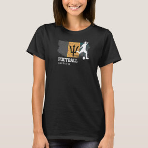 T-shirt Football Barbade Drapeau Football Équipe de footba
