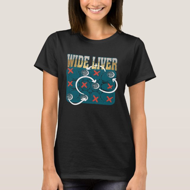 T-shirt Football & Beer Pun Wide Liver Football Américain  (Devant)