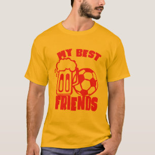 T-shirt football biere citation best friends humour sport