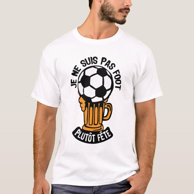 T-shirt football biere fete alcool verre boisson 1 (Devant)