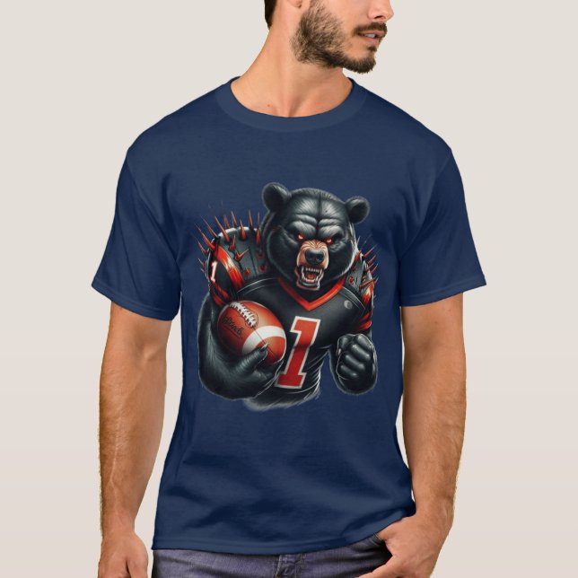 T-shirt Football Black Bear (Devant)