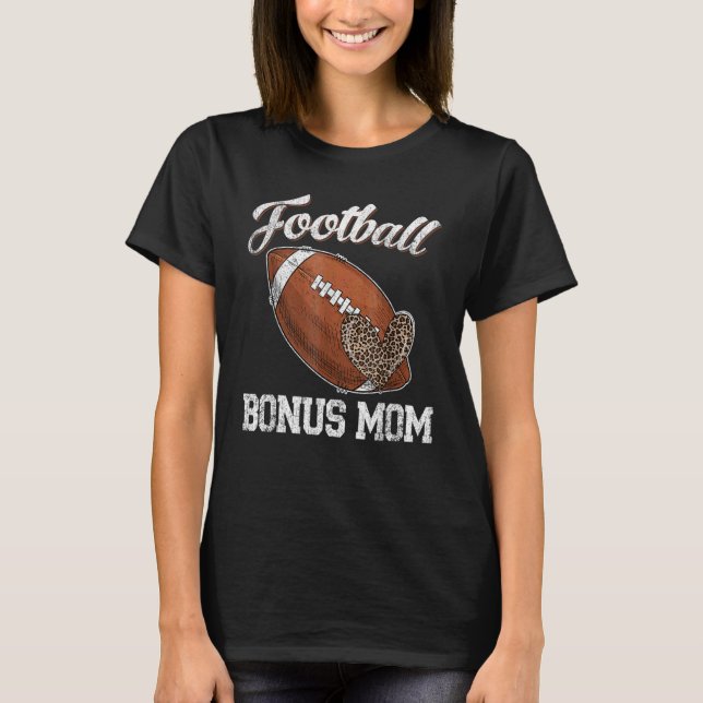 T-shirt Football Bonus Maman Leopard Ball Fête des Mères (Devant)