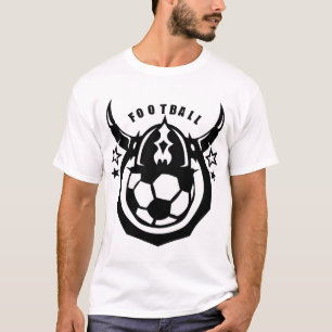 T-shirt football casque viking logo club ballon